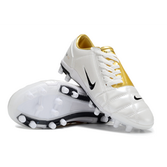 Nike Total 90 III Kids White and Gold Firm Ground FG Football Boot