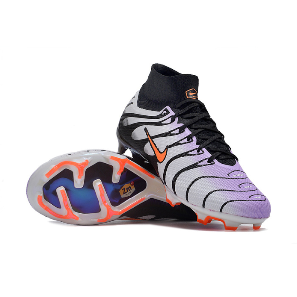 Chuteira Infantil Campo Nike Zoom Mercurial Superfly 9 Elite FG Cinza e Preta - VENI Futebol