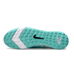 Botas de fútbol Nike Zoom Mercurial Superfly 10 Elite para niños, color azul claro y color césped.