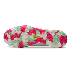 Scarpa da calcio Nike Zoom Mercurial Superfly 10 Elite per bambini, bianca, rosa e verde, per terreni duri