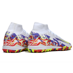 Scarpa da calcio Nike Zoom Mercurial Superfly 10 Elite per bambini, bianca e viola, per terreni duri