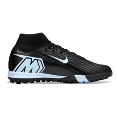 Botas de fútbol Nike Zoom Mercurial Superfly 10 Elite Turf TF para niños, color negro y blanco