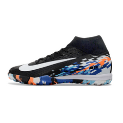 Scarpa da calcio per bambini Nike Zoom Mercurial Superfly 10 Elite Turf TF nera bianca e blu