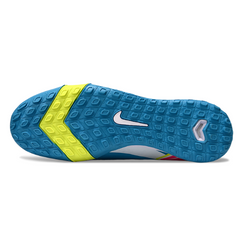 Scarpa da calcio Nike Zoom Mercurial Vapor 16 Elite per bambini, colore azzurro e verde, per terreni duri