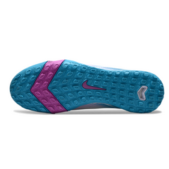 Scarpa da calcio per bambini Nike Zoom Mercurial Vapor 16 Elite Turf TF bianca e azzurra