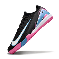 Botas de fútbol Nike Zoom Mercurial Vapor 16 Elite Turf TF para niños, color negro, rosa claro y azul