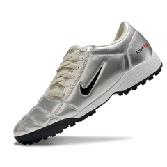 Botas de fútbol Nike Total 90 III Turf TF para niños, color plateado y gris