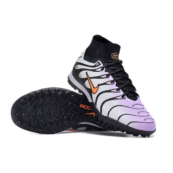 Chuteira Infantil Society Nike Zoom Mercurial Superfly 9 Elite TF Cinza e Preta - VENI Futebol