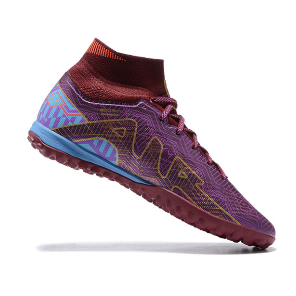 Chuteira Infantil Society Nike Zoom Mercurial Superfly 9 Elite TF Mbappe Roxa - VENI Futebol