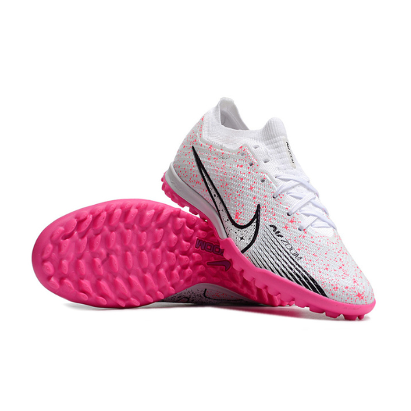 Chuteira Infantil Society Nike Zoom Mercurial Vapor 15 Elite TF Branca e Rosa - VENI Futebol