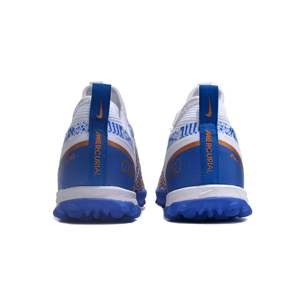 Chuteira Infantil Society Nike Zoom Mercurial Vapor 15 Pro Zoom TF Azul CR7 Pack - VENI Futebol