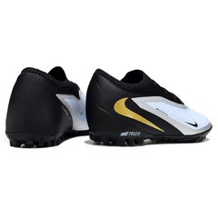 Botas de fútbol Nike Phantom 6 Pro Kids Turf TF, negras y azul claro