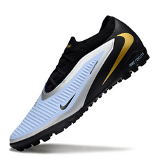 Botas de fútbol Nike Phantom 6 Pro Kids Turf TF, negras y azul claro