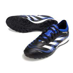 Botas de fútbol Adidas Predator 25 Elite Turf TF en negro, azul y blanco