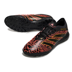 Botas de fútbol Adidas Predator 25 Elite Turf TF negras y rojas