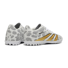 Chuteira Society Adidas Predator 30 Club TF Branca e Dourada - VENI Futebol