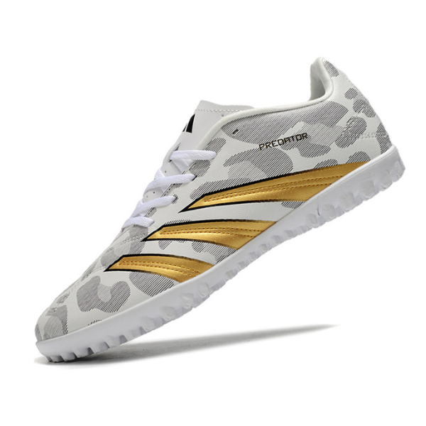 Chuteira Society Adidas Predator 30 Club TF Branca e Dourada - VENI Futebol