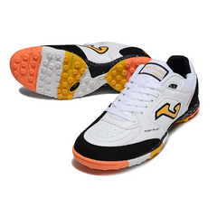Joma Top Flex Turf TF White Black and Orange Football Boot