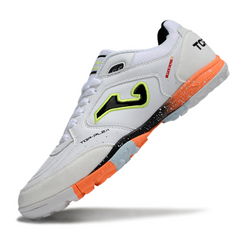 Joma Top Flex White Orange and Gray Turf TF Football Boot