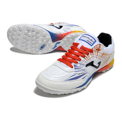 Scarpa da calcio Joma Top Flex Turf TF bianca, arancione e blu