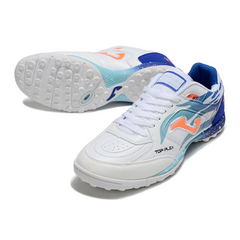 Joma Top Flex White and Blue Turf TF Football Boot