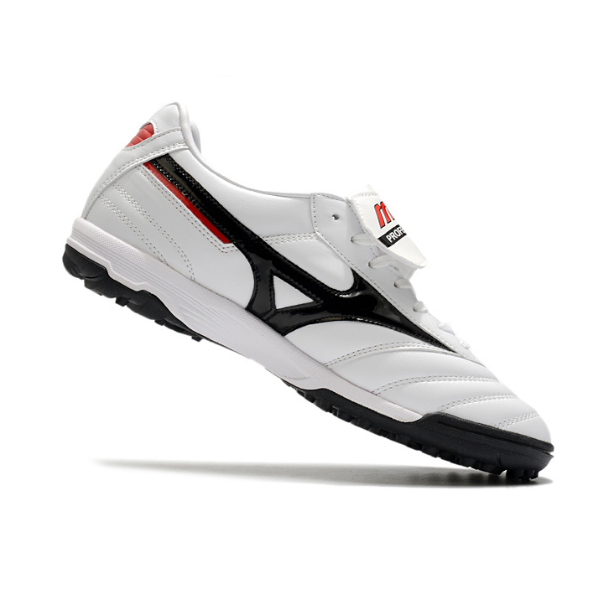 Chuteira Society Mizuno Morelia Sala Classic TF Branca, Preta e Vermelha - VENI Futebol