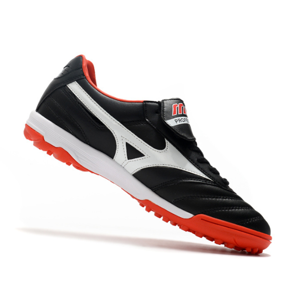 Chuteira Society Mizuno Morelia Sala Classic TF Preta, Vermelha e Branca - VENI Futebol