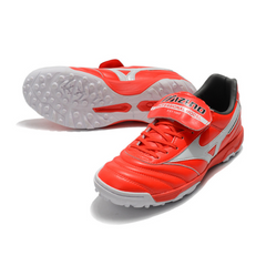 Chuteira Society Mizuno Morelia Sala Classic TF Vermelha e Branca - VENI Futebol