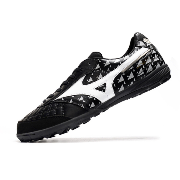 Chuteira Society Mizuno Morelia Sala TF Preta,Branca e Cinza - VENI Futebol