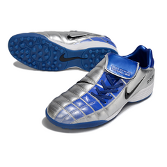 Nike Air Zoom Total 90 III Turf TF Gray and Blue Football Boot