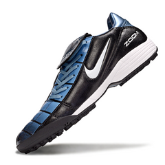 Botas de fútbol Nike Air Zoom Total 90 III Turf TF negras y azules