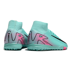 Botas de fútbol Nike Zoom Mercurial Superfly 10 Elite Light Blue and Pink Turf TF