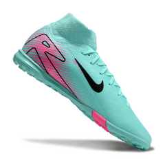 Botas de fútbol Nike Zoom Mercurial Superfly 10 Elite Light Blue and Pink Turf TF