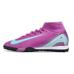Scarpa da calcio Nike Zoom Mercurial Superfly 10 Elite viola e blu Turf TF