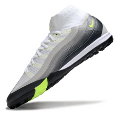 Scarpa da calcio Nike Zoom Mercurial Superfly 10 Elite bianca e grigia per terreni duri TF