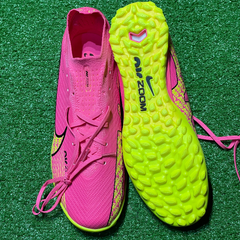 Chuteira Society Nike Zoom Mercurial Vapor 15 Elite TF Rosa Claro Tamanho 43