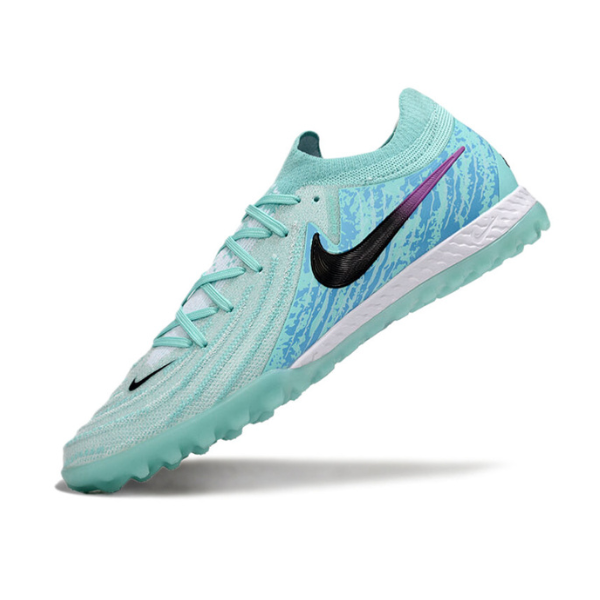 Chuteira Society Nike Phantom GX2 Elite TF Azul Claro e Preta - VENI Futebol
