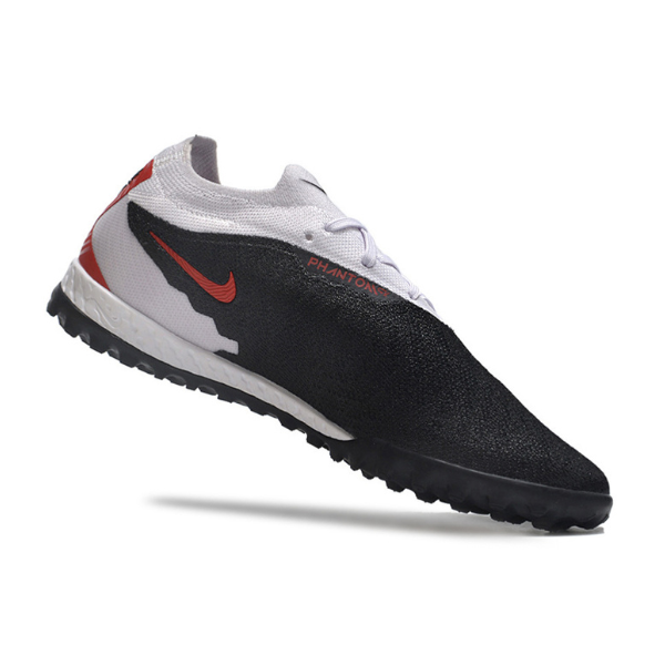 Chuteira Society Nike Phantom GX Elite TF Preta, Branca e Vermelha - VENI Futebol