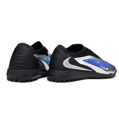 Scarpa da calcio Nike Phantom 6 Elite Turf TF nera, blu e argento