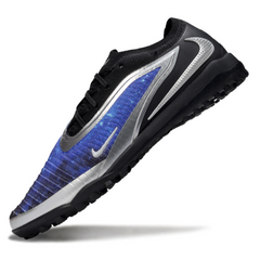 Scarpa da calcio Nike Phantom 6 Elite Turf TF nera, blu e argento