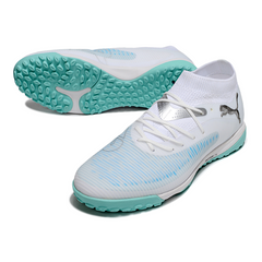 Scarpa da calcio Puma Future 8 Turf TF bianca e blu chiaro
