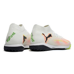 Puma Future 8 White and Orange Turf TF Football Boot