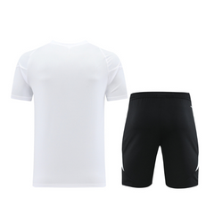 Conjunto Adidas Camiseta + Short Branca e Preta - VENI Futebol