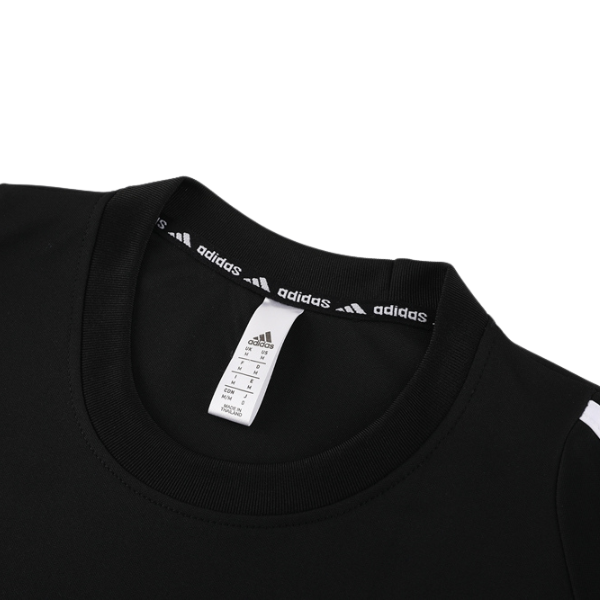 Conjunto Adidas Camiseta + Short Preto e Branco - VENI Futebol