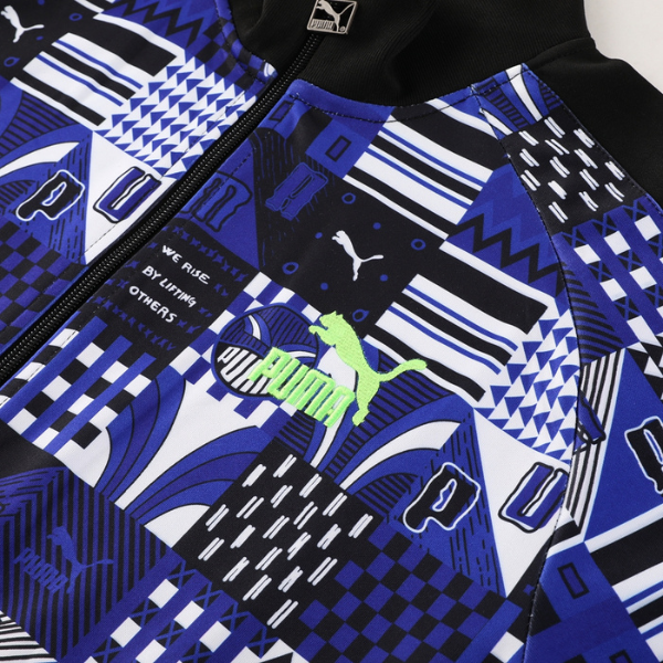 Conjunto de Frio Puma Blusão + Calça Azul, Branco e Preto - VENI Futebol