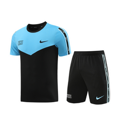 Conjunto Nike Camiseta + Short Azul e Preta - VENI Futebol
