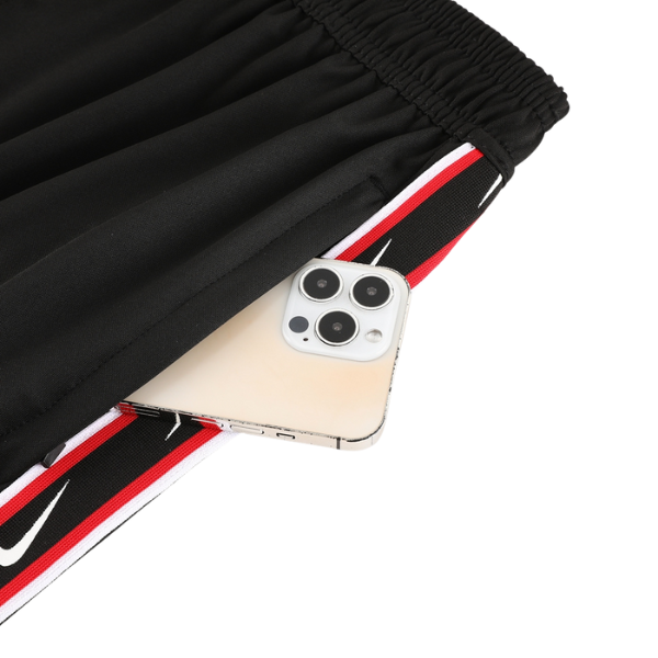 Conjunto Nike Camiseta + Short Preta e Vermelha - VENI Futebol