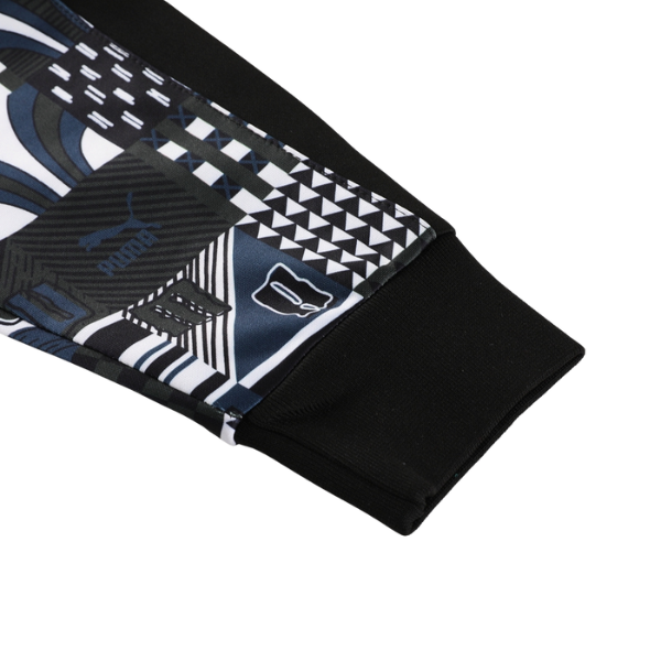 Conjunto de Frio Puma Jaqueta + Calça Preta, Branca e Cinza - VENI Futebol