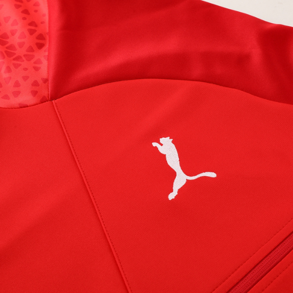 Conjunto de Frio Puma Jaqueta + Calça Vermelha e Preta - VENI Futebol