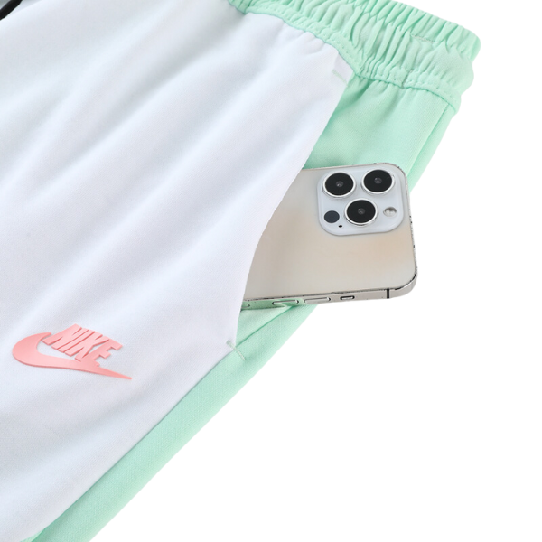 Conjunto de Frio Nike Casaco + Calça Verde Claro e Branco - VENI Futebol